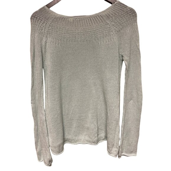 Anthropologie Moth Women's Sweater Linene Blend Mint Green Knit  Size Small - Picture 3 of 8